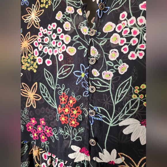 Forever 21 | Floral Semi-Sheer Dress, Size S - Picture 4 of 8